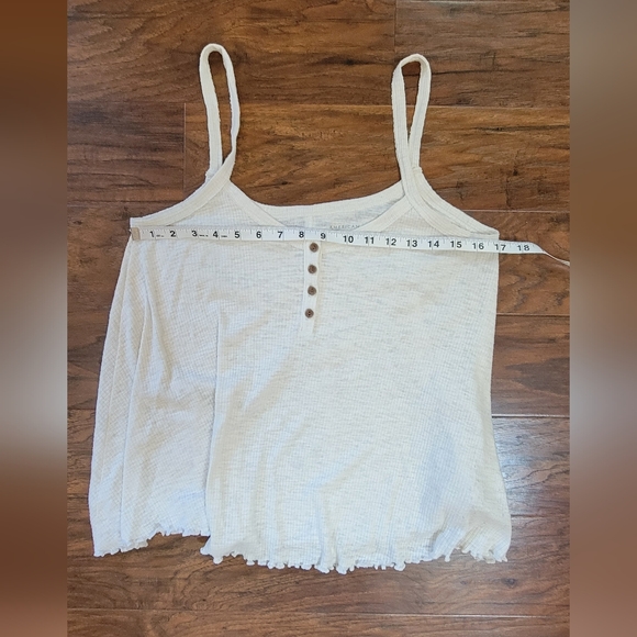 American Eagle Boho Bohemian Off White Flowy Tank Top Size XS - Picture 6 of 7